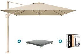 Platinum Challenger Premium T1 4x3 m - Champagne Sandstone met Marbella voet en hoes