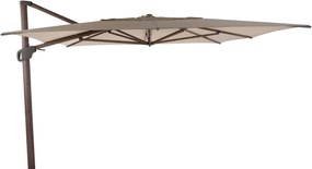 4 Seasons Outdoor Hacienda parasol met Wengé frame en Beach doek 300 x 400 cm Parasol   beige weerbestendig