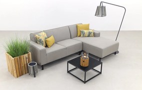 Boavista/Toronto loungebank chaise longue - Nature Grey - 3-delig - links