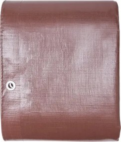 VEVOR Zeildoek PE-doek 609,6 x 1219,2 cm Beschermzeil 16 Mil Houten zeildoek 16 x 16 Stoffen tuinzeildoek Waterdicht UV-bestendig voor het afdekken van campers, auto's, motoren en tuinmeubelen Bruin