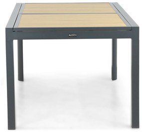 Dining Tuintafel rechthoekig uitschuifbaar 214/273 x 100 cm Aluminium Grijs Rosarno