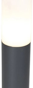 Buitenlamp paal antraciet met opaal 80 cm IP44 - Rox Modern E27 IP44 Buitenverlichting cilinder / rond