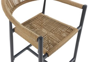 Barstoel Aluminium/rope Taupe-naturel-bruin De Laan Granada