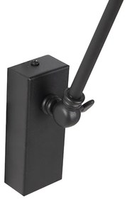 Design wandlamp zwart verstelbaar - Luna