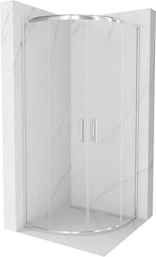 Mexen Rio douchecabine halfrond 70 x 70 cm, transparant, chroom - 863-070-070-01-00