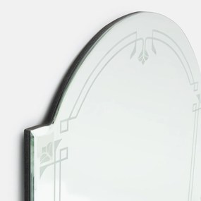 Wandspiegel, gegraveerd en afgeschuind, L75 x H90 cm, MIRAL