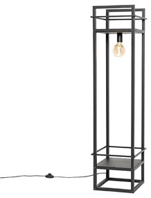 Industriële vloerlamp zwart - Cage Rack