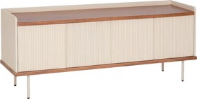 Beige TV Meubel Met Ribbels - 150x40x60cm.
