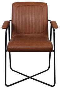 Eetkamerstoel - Henry - leer Vintage cognac