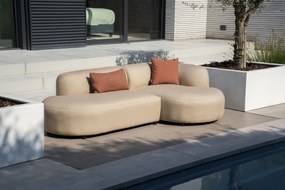 Flow Plush loungebank Heather chalk All Weather loungeset Beige Sunbrella Chaise loungeLoungebank Chaise longue loungeset outdoor textiel -