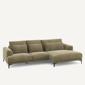 XL hoekbank rechts in linnen fluweel, MARSILE
