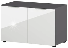 Germania Schoenenbank GW-Rimini 75x40x48 cm grafietkleurig en wit