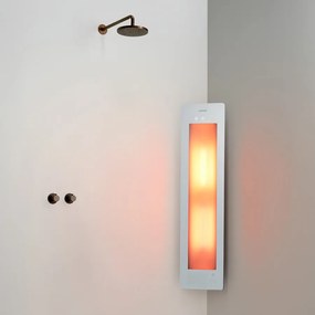 Sunshower Round Plus Medium White infraroodlamp en UV 33x140x10cm hoekopbouw