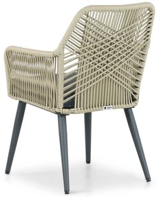 Tuinstoel Aluminium/rope Taupe-naturel-bruin Coco Vedra