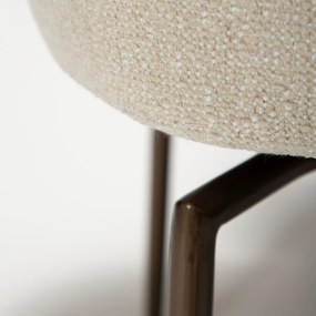 Dan-Form Bae Swivel Beige Boucle Eetkamerstoel Draaibaar