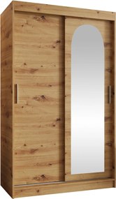 Kledingkast Hartford 504, Artisan eiken, 200x120x62cm, 108 kg, Kledingkast deuren: Schuivend