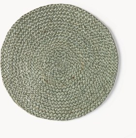 Ronde placemats Tola van jute, 2-delig