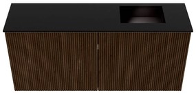 Mondiaz Joya 90cm toiletmeubel walnut met wastafel faye rechts zonder kraangat urban