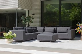 Flow. Lux hoekbank sooty (Showroommodel) All Weather loungeset Antraciet Sunbrella loungeset LoungesetHoek loungeset outdoor textiel - weerbestendig