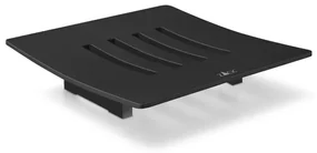 Zack Abacco Zeepschaal Vierkant 12.5X12.5X3.3cm zwart 40443