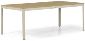 Dining Tuintafel rechthoekig 200 x 103 cm Aluminium Taupe Santika Mind