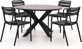Diningset Forza | 4 personen polywood | Tuinset stapelbaar | 5-delig | Kees Smit Tuinmeubelen