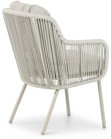 Tuinset 6 personen 150 cm Aluminium/rope Taupe Santika Furniture Santika