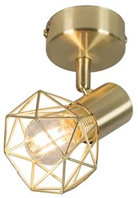 Art deco spot messing draai- en kantelbaar - Mosh