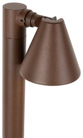 Modern buiten paaltje roestbruin 100 cm IP44 verstelbaar - Ciara Modern GU10 IP44 Buitenverlichting