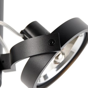 Moderne Spot / Opbouwspot / Plafondspot zwart draai- en kantelbaar 2-lichts - Goes Modern G9 rond Binnenverlichting Lamp