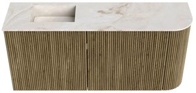 Mondiaz Joya DLux 90cm toiletmeubel ronding rechts dusk met wastafel faye links 1 kraangat frappe