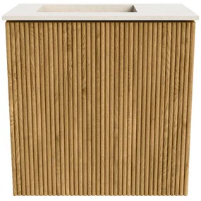 Mondiaz Joya DLux 40cm toiletmeubel oak met wastafel faye links zonder kraangat meli