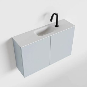 Zaro Polly toiletmeubel 80cm clay met witte wastafel met kraangat