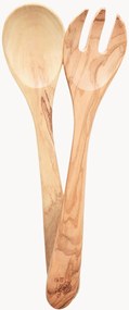 Olijfhouten saladebestekset Rosa, 2 stuks