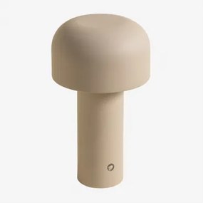 Draadloze Led-buiten Tafellamp Van Ijzer Loentia Tapioca Beige - Sklum