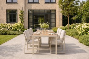 Tuinset 6 personen 210 cm Aluminium Taupe Lifestyle Garden Furniture Alessio/Creta