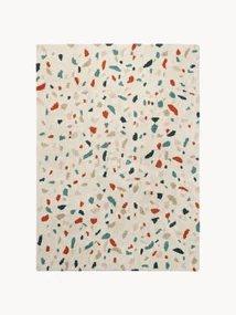 Handgeweven kindervloerkleed Terrazzo, wasbaar