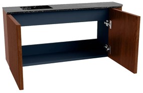 Mondiaz Joya DLux 90cm toiletmeubel ronding rechts ruby met wastafel faye links zonder kraangat lava