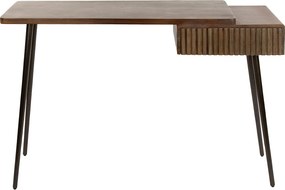Kaptafel Met Een Lade En Metaal Frame - 120 X 35cm.