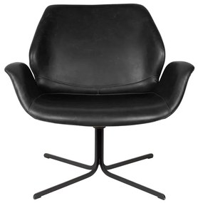Zuiver Nikki Zwart Leren Design Fauteuil