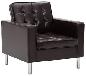 vidaXL Fauteuil kunstleer bruin