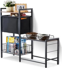 VEVOR voerstation 92 x 27 x 75 cm, verhoogde hondenbakken, verhoogde standaard voor hondenbak, voerbak, hondenbakstandaard, bakhouder met planken, hondenstang voor grote, middelgrote en kleine honden