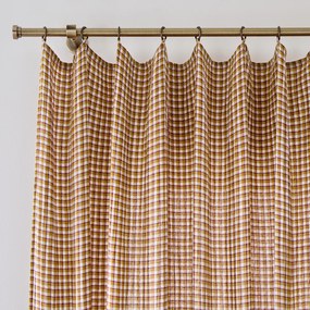 Gingham gordijn, tetra, met ringen, NINON