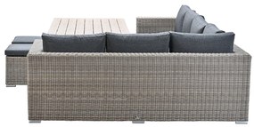 Garden Impressions Tennessee lounge dining set rechts 5-delig vintage willow - texfiber