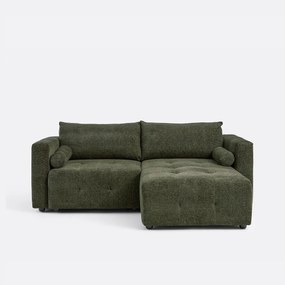 Hoekslaapbank van gemêleerde chenille, MASI