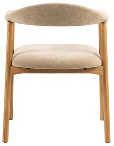 Eiken Eetkamerstoel Beige Chenille