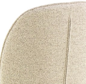 Eetkamerstoel Met Houten Poten Creme Boucle