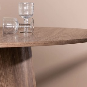 Ronde Eettafel Met Ronde Voet Naturel - 120 X 120cm.