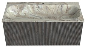 Mondiaz Kurve-dlux 100cm badmeubel shadow met 1 lade en wastafel big medium midden 1 kraangat glace