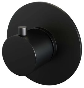 Brauer Black Edition inbouwthermostaat - met inbouwdeel - 1 gladde knop - mat zwart 5-S-018RR